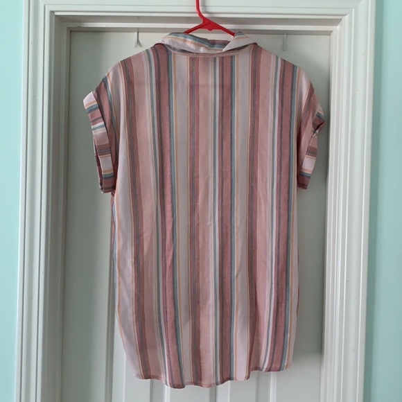 Small Striped Blouse pink/Blue/Orange/White - Picture 3 of 6
